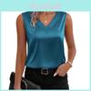 Satin Camisole Top With V Neck For Office Wear And Summer Style