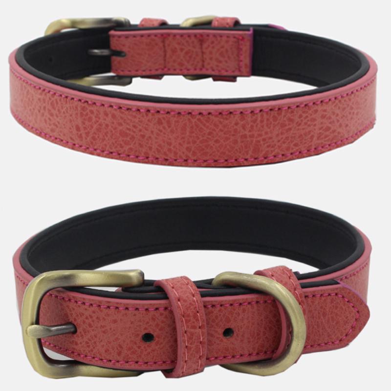 Pet Retro Wear Resistant Microfiber Collar for Large Medium Small Dogs Puppy