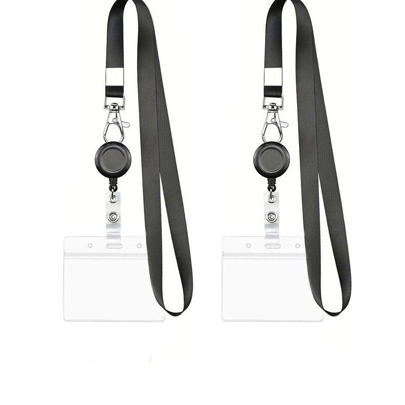 1/2/3PCS Retractable Badge Reel Retractable Teacher Lanyard with Name Card Badge Holder Neck Strap Keychian Accessories Gift
