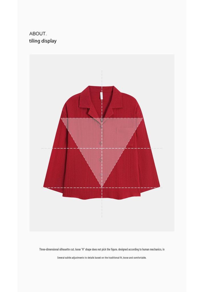 Red Wedding Couple Pajamas: Women's Spring & Autumn Baby Cotton Long Sleeve 2025 Zodiac Year Double Layer Gauze Set