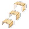 6Pcs Transparency Gold Acrylic Organizers Shelf For Figurines Jewelry Store Window Decoration