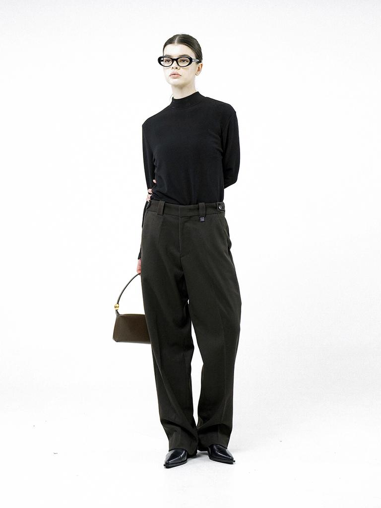 Chaenseseunoi Fleece Half Turtleneck - Black /W244Tp02Bk