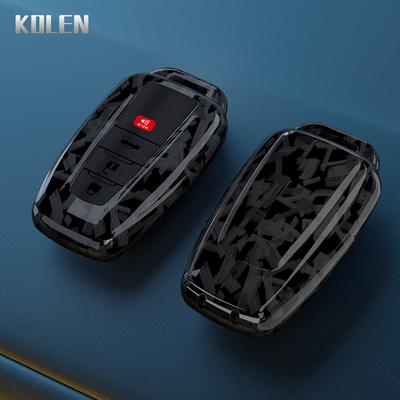 Coque de Protection ABS Fibre de Carbone pour Clé de Voiture Toyota Prius Camry Corolla CHR C-HR RAV4 Land Cruiser Prado Accessoires