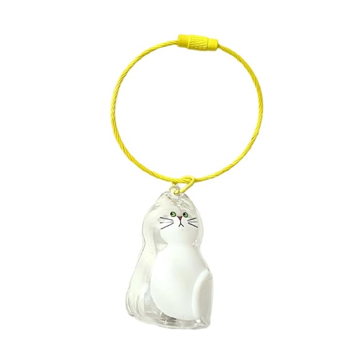 Textured Feline Hair Organiser Case Pendant Keychain Novelty Memorial Gift Box Accessory For Practical Gift Giving