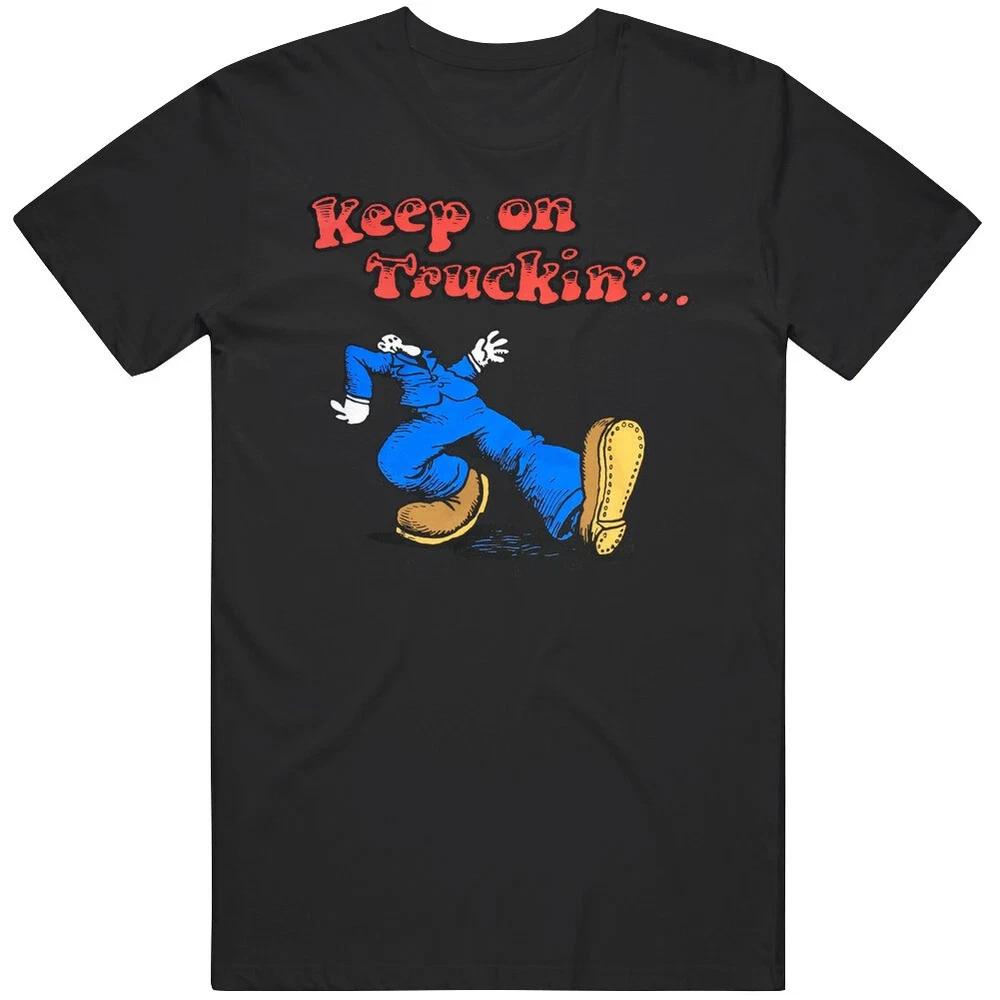 Роберт Crumb Keep On Truckin Смешная Комикс Футболка S