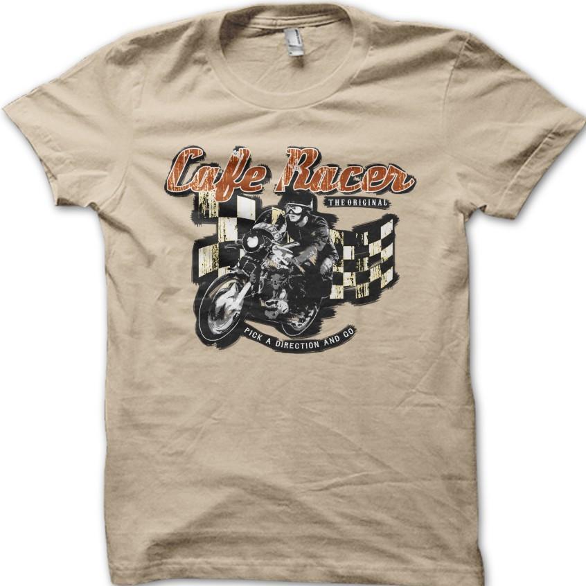 Café Racer The Original Vintage Biker Motorcycle Classic Biker T-Shirt 06034 S