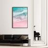 Pink Beach Ocean Landscape Canvas Painting Poster Prints Surf Coconut Tree Nordic Wall Art Picture for Living Room Home Decor