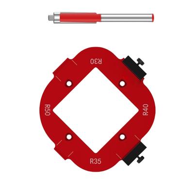4 In 1 Arcs Angle Positioning Template Aluminum Corner Radius Template Reusable Positioning Measure for Woodworking