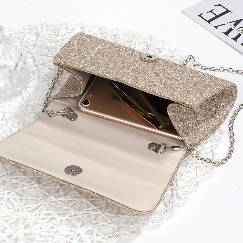 New Color Simple Horizontal Square Personalized Portable Dinner Elegant Temperament Fashion Clutch Eveningbag