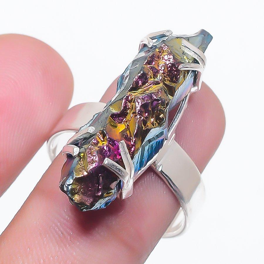 Titanium Kyanite Gemstone 925 Sterling Silver Jewelry Ring Size 9.5