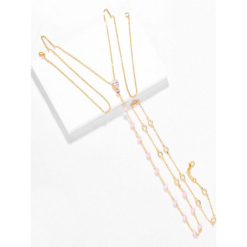 Hot-Selling Pearl Back Chain, Simple European and American Bridal Dress with Diamond-Encrusted Backless Back Chain, Elegant and Fashionable Accessory