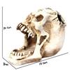 Queen-b Skull Pen Stand, Desk Organizer, Decorative Skull, Realistic Skeleton, Skull, Stylish Ornament (White)