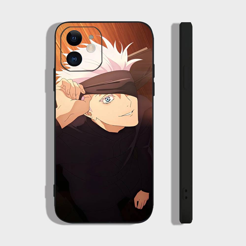 Satoru Gojo Anime Jujutsu Kaisen Phone Case For IPhone 17 Air 16 15 14 13 Pro Max 11 12 Black Silicone Cover