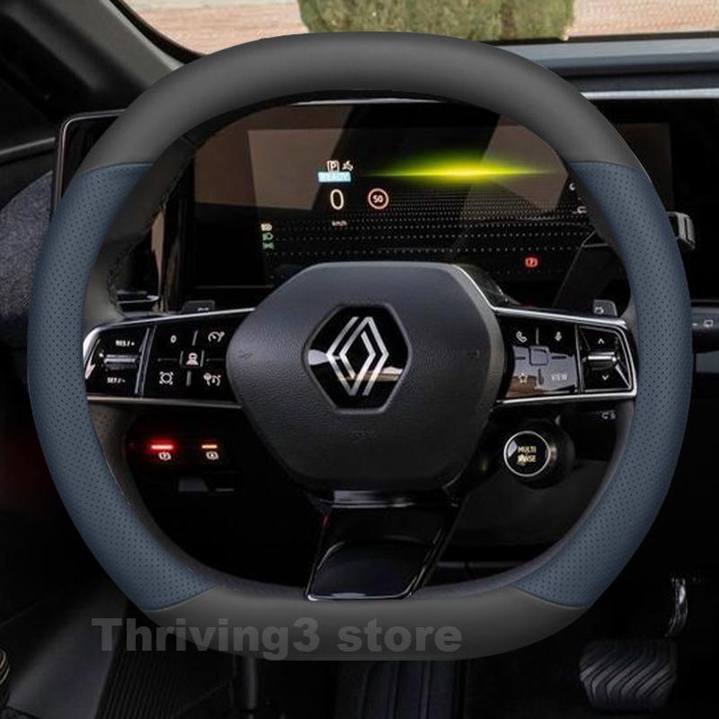 DAPO3 Leather Car Steering Wheel Cover For Renault Austral E-tech Hybrid 2022-2026 Auto Steering Wheel Renault Austral Accessories