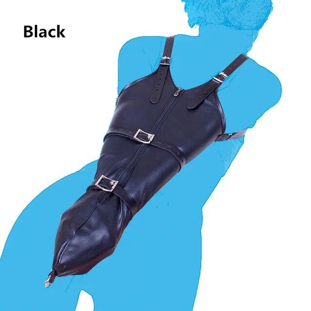 Paže za zády Armbinder Restraints Kožený Zip Pouta Sexuální hračky pro muže Ženy Fetiš Bdsm Bondage Otrok Role Play Flirt