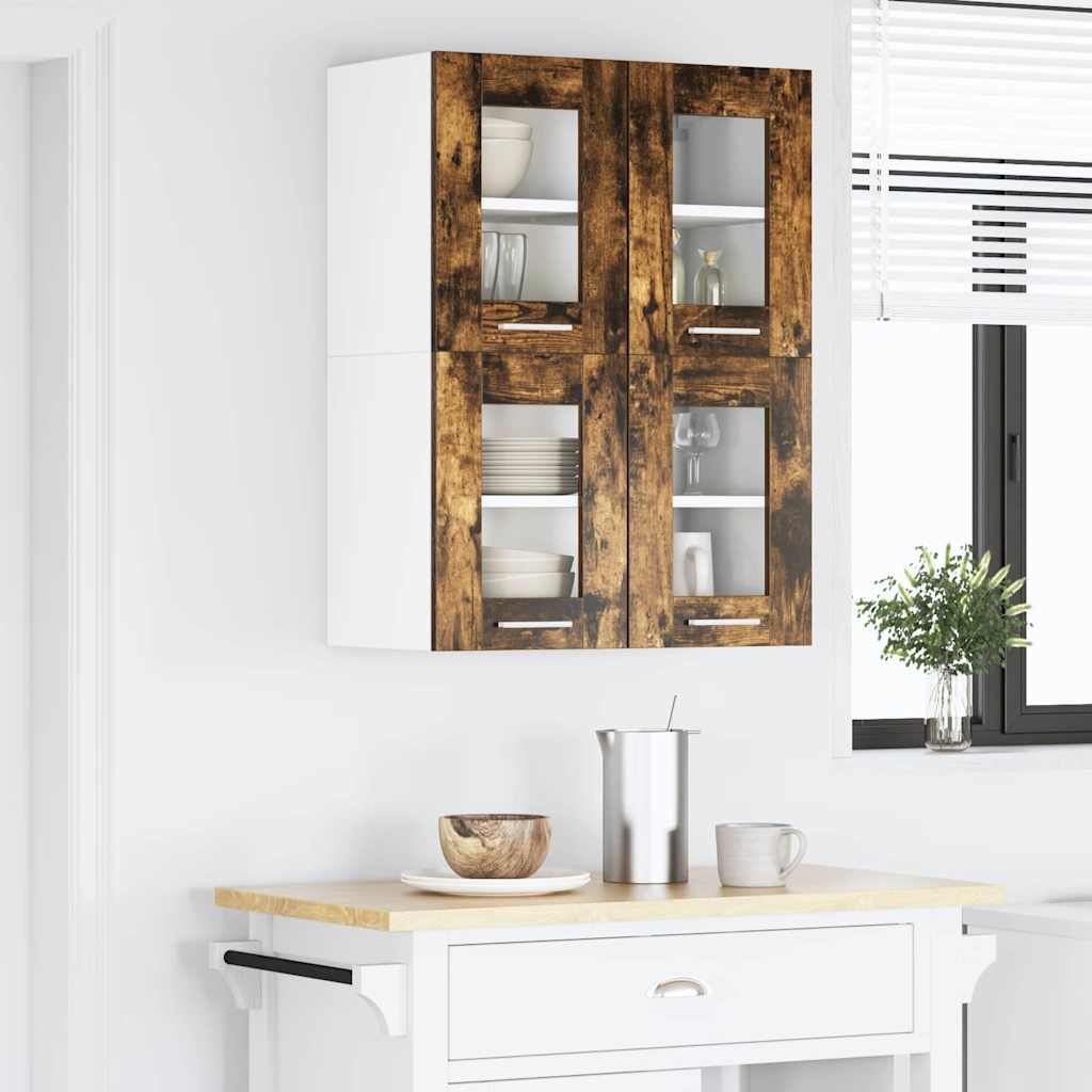 Wall Mounted Cabinet Smoked Oak Finish 60 x 31 x 40 cm Engineered Wood