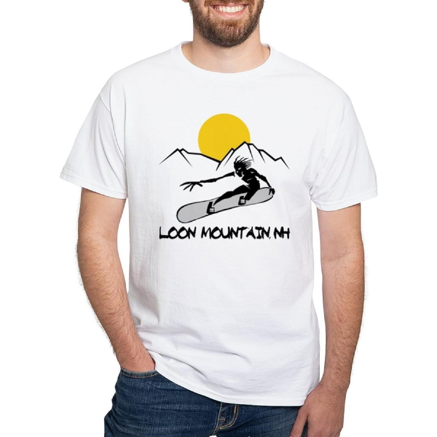 CafePress Loon Mountain Snowboarding White T Shirt Men s Traditional Fit White Casual Tshirt XXXXXL белый