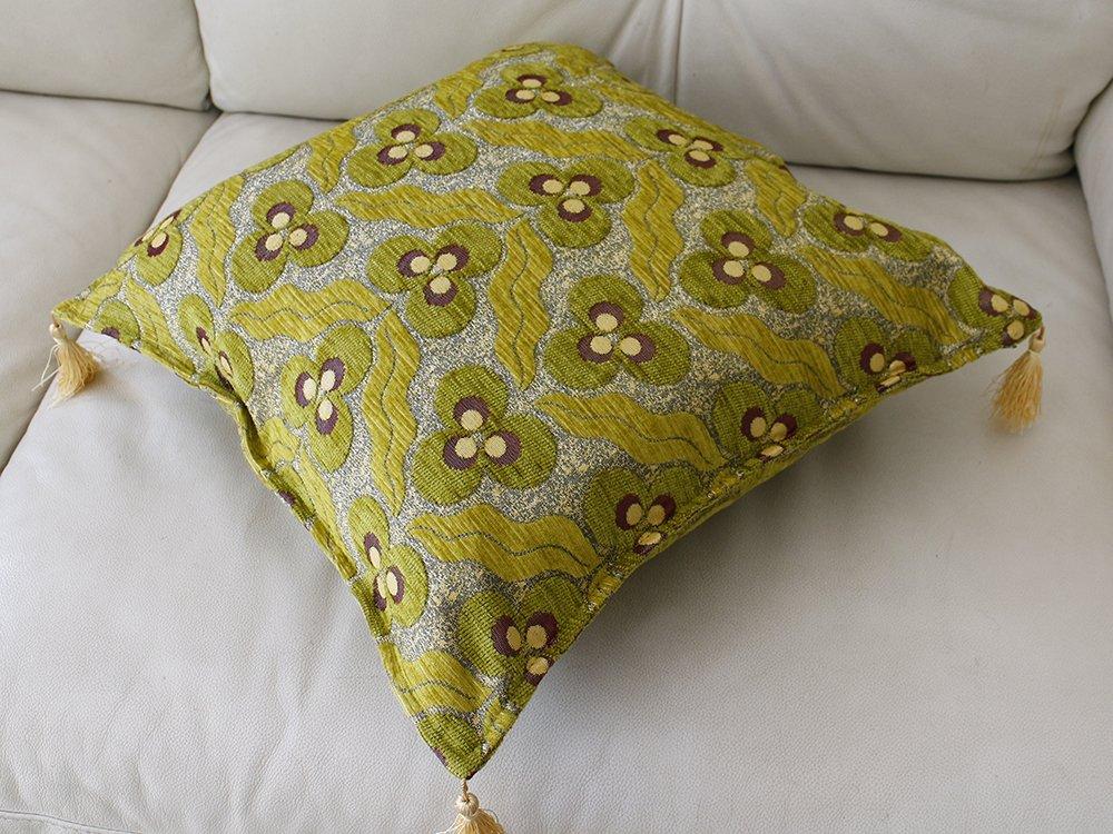 Chenille Cushion Cover 45cm by Chintomani [Turkish Design] (Yesilçay)