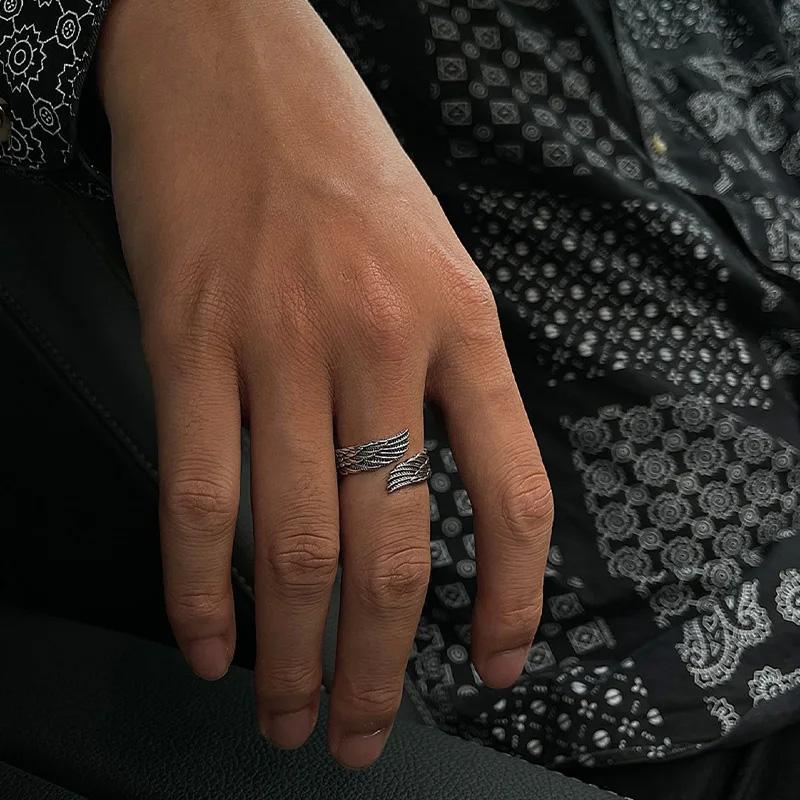 Retro Angel Demon Wings Ring Series For Men Women Punk Gothic Open Ring Creative Unisex Alloy Zircon Accessories Gift For Lover