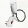 LED Light Lamps Switch Flexible Bulb Adapter Converter E27 Lamp with Socket 10cm Hose