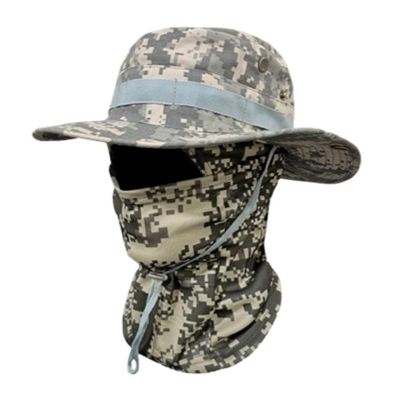 Multipurpose Unisex Sun Hat Boonie Hat Mask With Full Coveraged Against Harsh Weather During Long Excursions