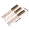 2/5/10Pcs Brass Wire Brush 6x16 Rows - Wood Handle Industrial Cleaning Tool, Surface/Inner Polishing Grinding Supplies