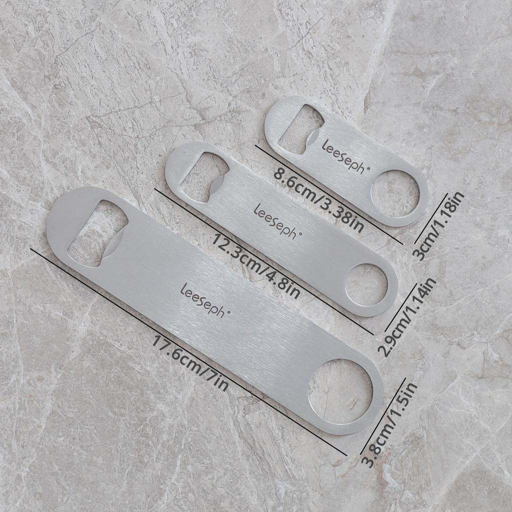 Heavy Duty Stainless Steel Flat Bottle Opener, Beer Bottle Opener for Kitchen, Bar or Restaurant