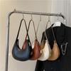 Chic Faux Leather Moon Shaped Shoulder Bags, Minimalist Women Underarm Purse for Everyday, Work Commuter Formal Occasions