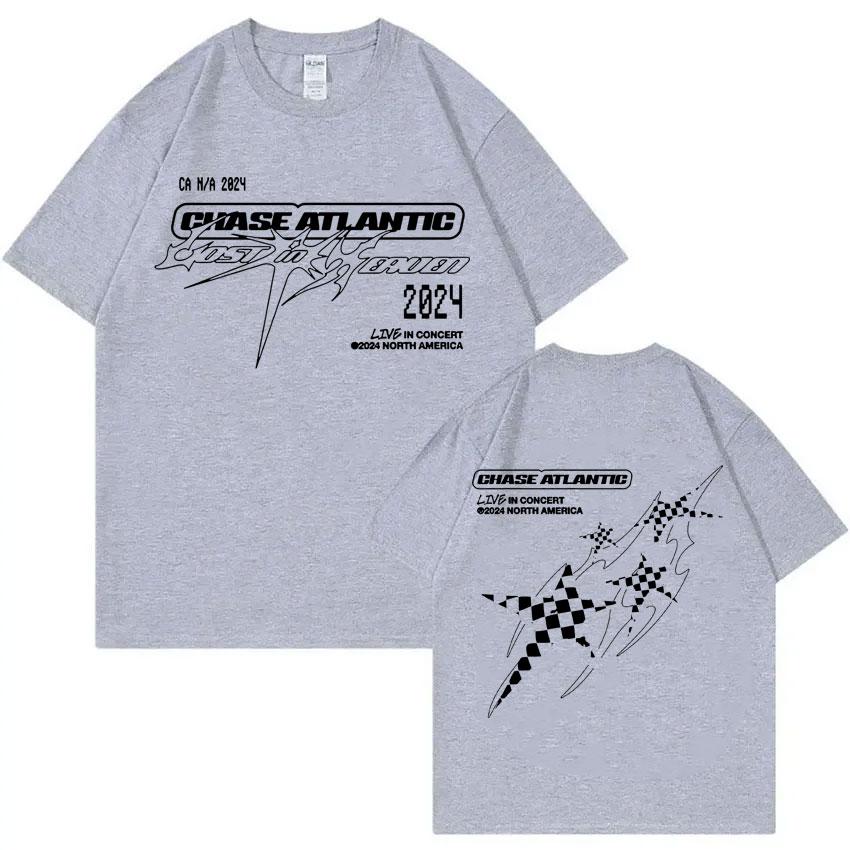 Rock Band Chase Atlantic Lost in Europe and UK Tour TShirts Men Hip Hop Vintage Oversized Cotton Tshirt Gothic Streetwear