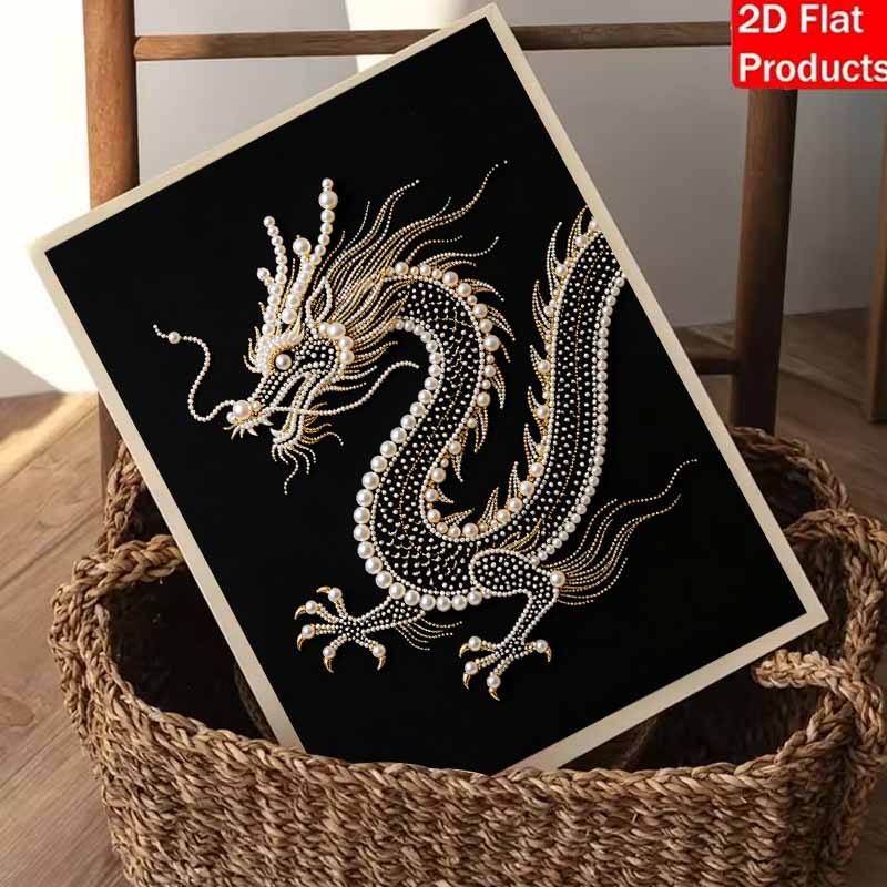 5D DIY Pearl Diamond Painting Kit Majestic Dragon Full Drill Embroidery Mosaic Art Home Wall Decor Gift