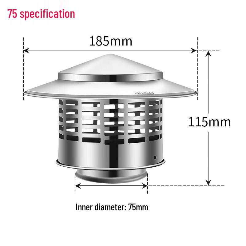 304 Stainless Steel Rooftop Chimney Rain Cap
