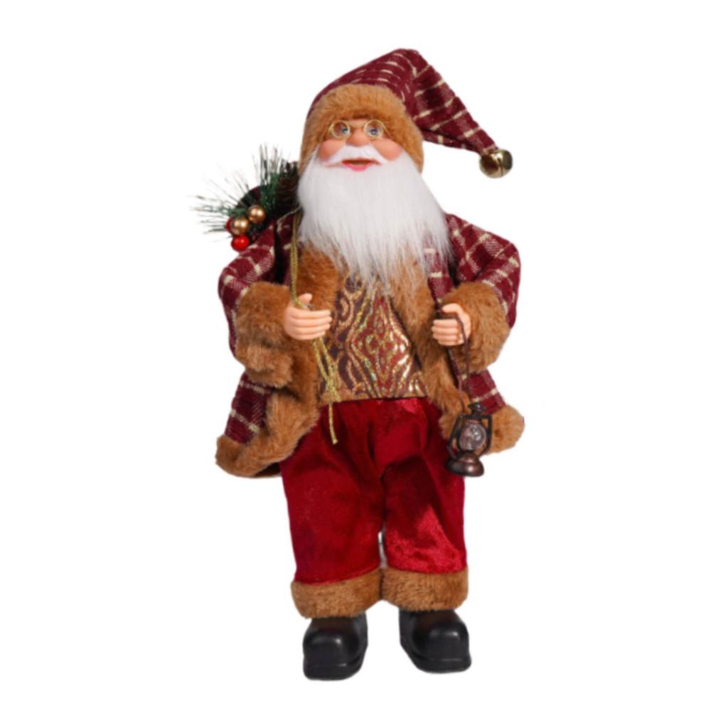 Christmas Santa Claus Figurine Family Kids Toy Doll Toy Gift New Year Gift Decoration for Holiday Party Fireplace Bedroom Decor