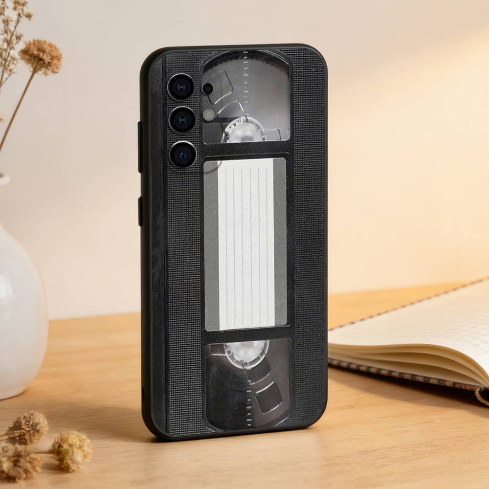 

Cassette Tape Retro Style Phone Case Black Silicone Soft For Samsung S25,S24,S21,S22,S23,S30,Ultra,S20,Plus,Fe,Lite Samsung S21 s305G