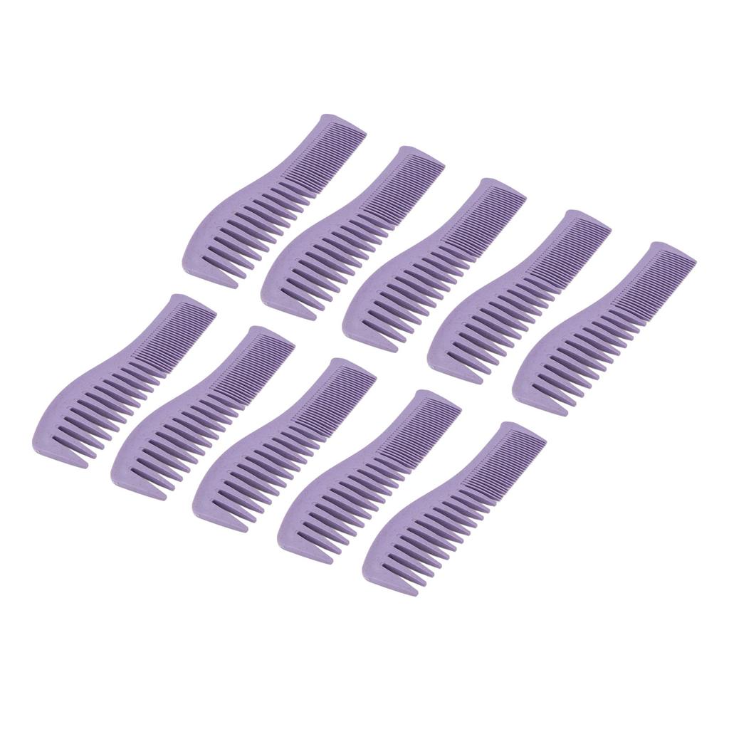 10 Pcs Hair Comb Fine and Wide Tooth Ergonomic Handle Wheat Straw Hair Styling Comb
