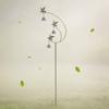 Metal Hummingbird Sculpture Outdoor Decoration Garden Stake
