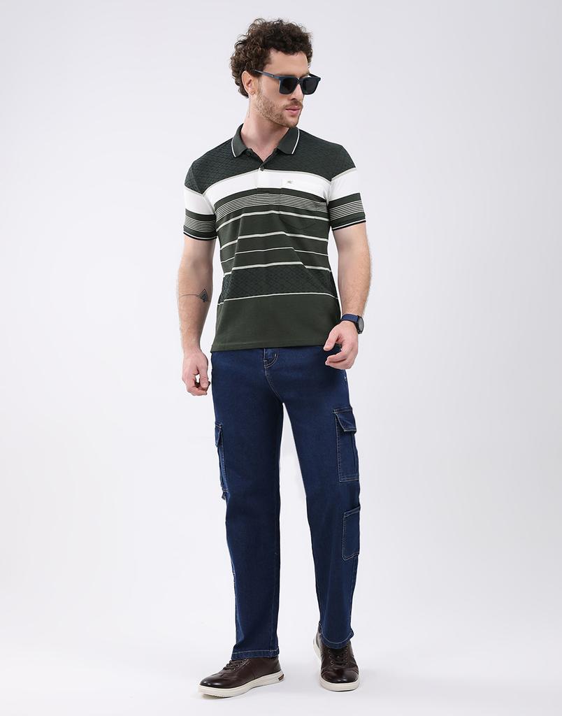 Monte Carlo Men's Collar Neck Half Sleeve T-Shirt