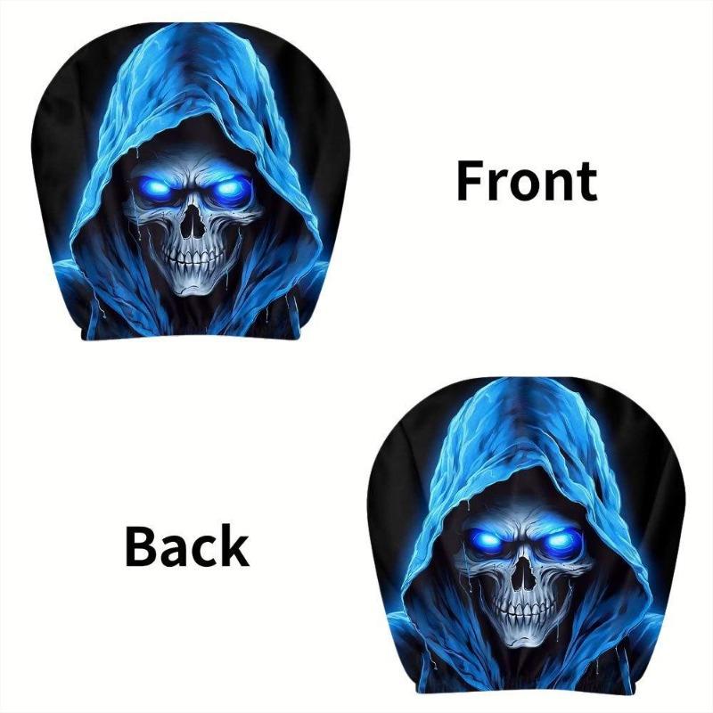 2PCS Funny Cartoon car headrest Cover, Cute Funny Eyes, Suitable for Halloween, Christmas car Universal Elastic Models Funny Decoration