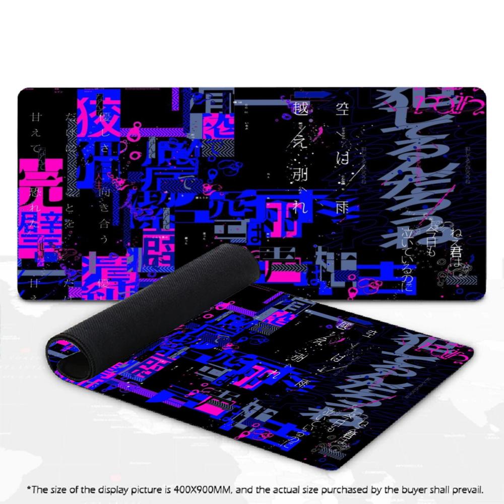 Japanese Graffiti Anime City Street Sign XXL Gaming Mouse Pad Non-Slip Rubber Keyboard Pad Desktop Office Computer Desk Mats