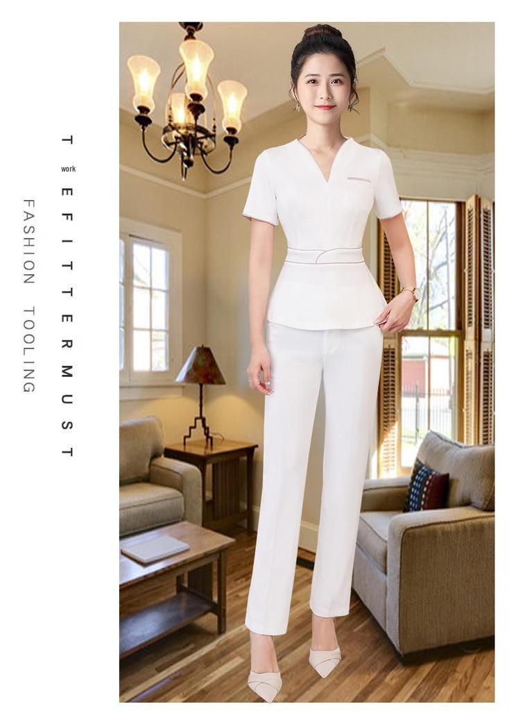 Women's Summer Professional Beautician Attire for Salon & Medical Aesthetics
