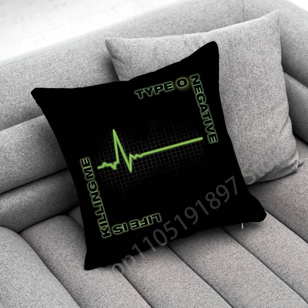 P-Peter Steele T-Type O Negative Bloody Kisses Throw Pillow Case For 45*45Cm 40Cm 55Cm 50Cm 30Cm Square Car Pillowcase Shell