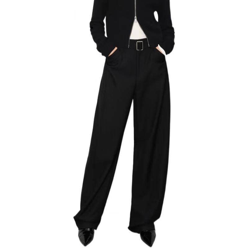 

MO&Co. Женские повседневные брюки прямого кроя из смесовой шерсти S