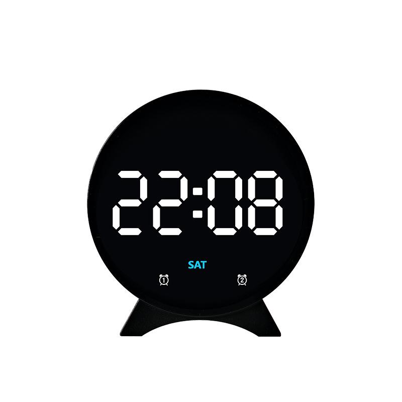 

Светодиодный цифровой будильник Неделя Дата Отображение температуры Регулируемая яркость 2 будильника Ночной режим Настольные 12/24H Электронные часы