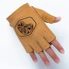 Retro Style Cowhide Motorcycle Outdoor Cycling Off Road Sports Summer Anti Slip Wear Resistant Leather Gloves Men's Motorcycle Half Finger
