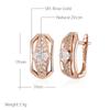 Rose Gold Color Dangle Earring For Women Full Shiny Natural Zircon Accessories Daily Fine Jewelry Crystal Gift