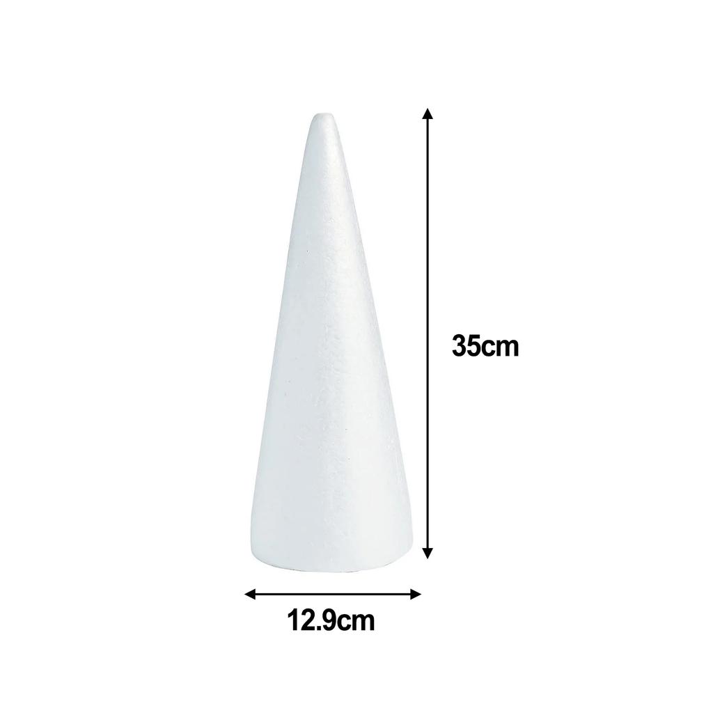 1pc Foam Cones Decorative Polystyrene Craft Christmas Tree Crafts Polystyrene Diy White Children Balls Floral Shapes Ornament