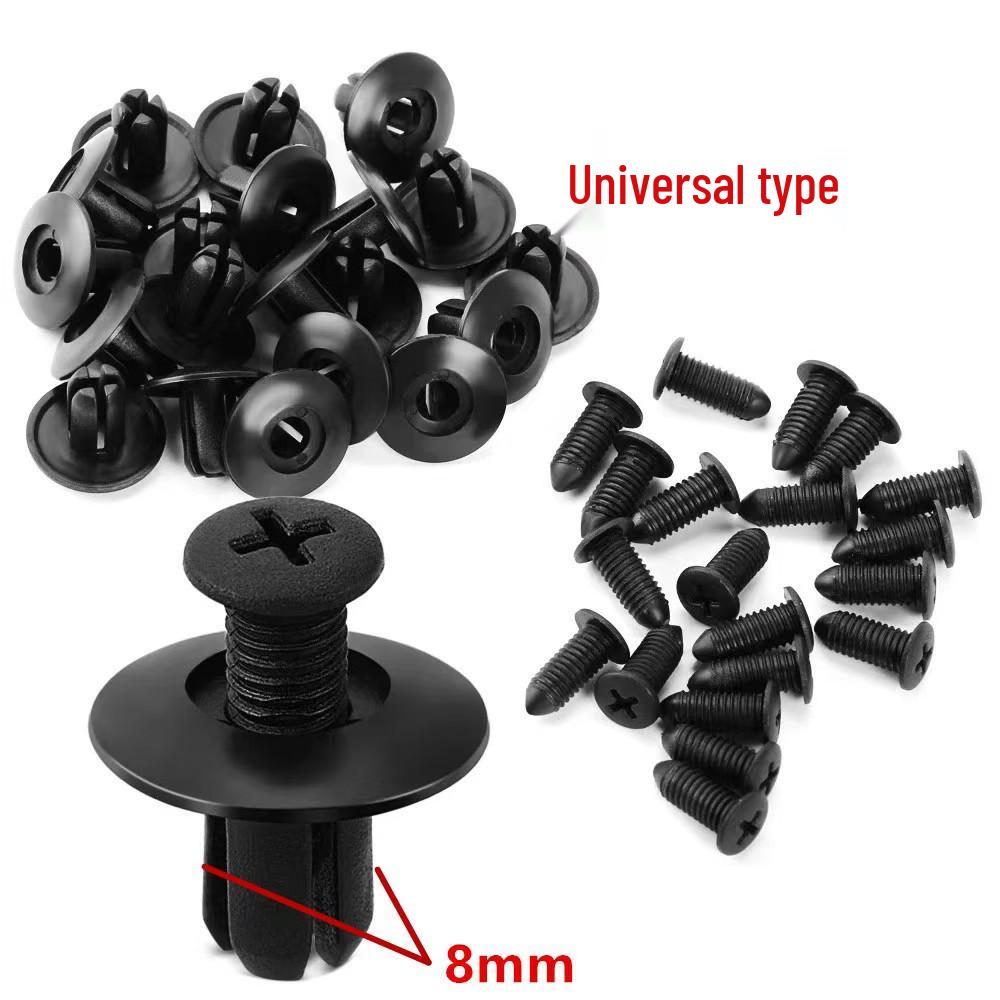8mm Universal Snap Fastener Plastic Car Clip for Fender and Mudguard Liner Expansion