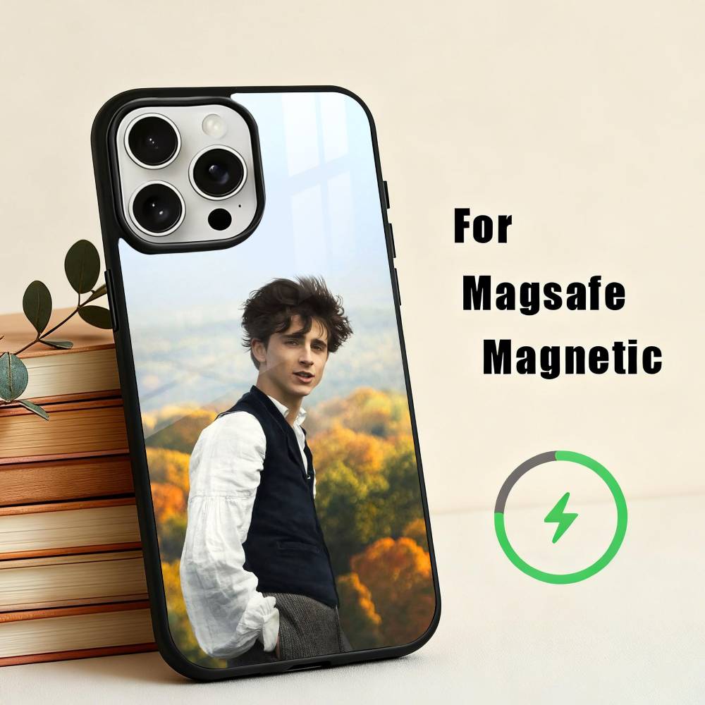 Young Hero T-Timothee C-Chalamet Phone Case For iPhone17,16,15,14,13,12,11 Plus,Pro Max Magnetic For Magsafe Wireless Charging