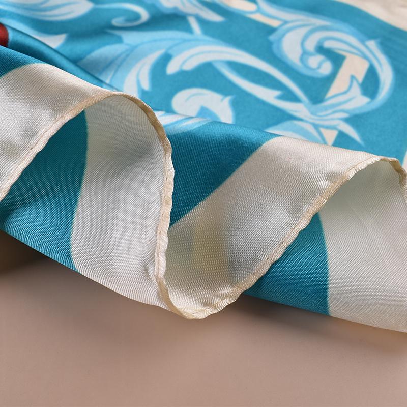 1PC Simple Butterfly Print Silk Satin Square Scarf Women's Hair Accessory Spring New Versatile
