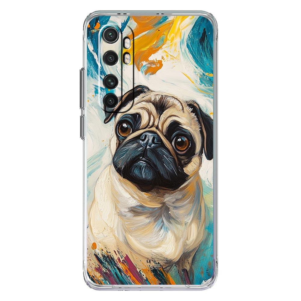 

Phone Case For Xiaomi Mi Poco X7 X6 X5 NFC X3 F7 Ultra F6 Pro F3 15 14T 14 13T 11 12 13 Lite TPU Cover Animal Black Pug close up Xiaomi 13 Pro