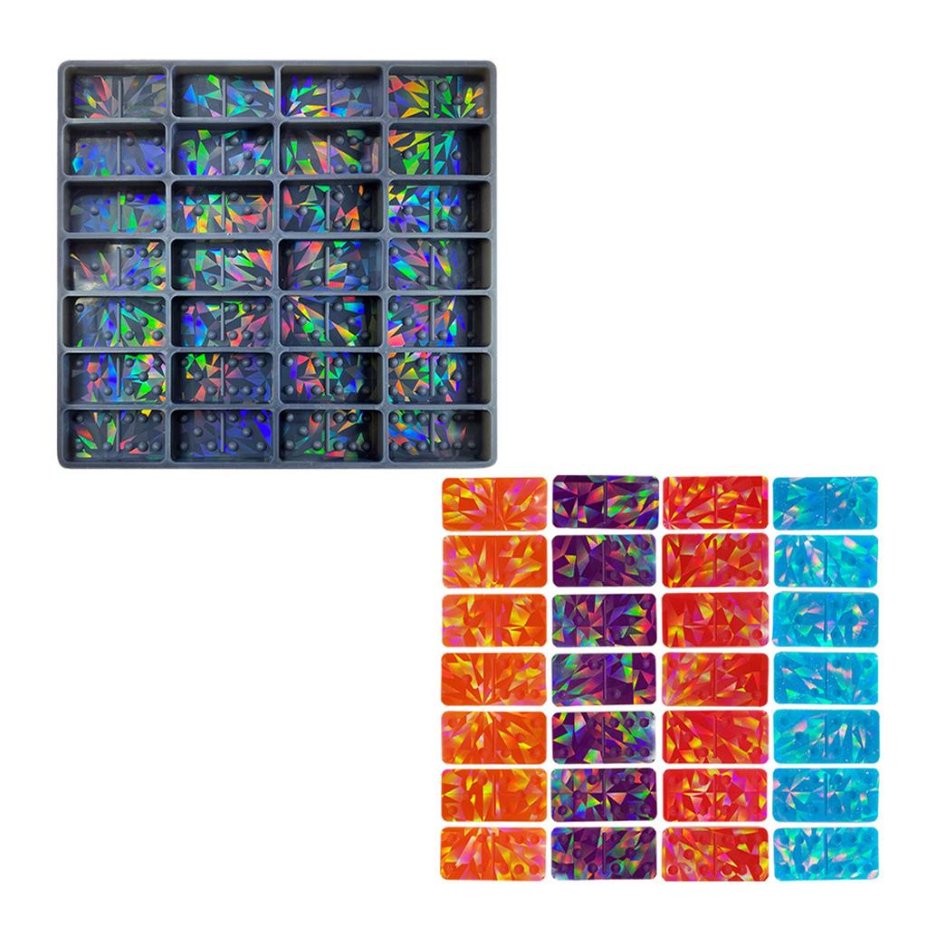 Diy Handmade Products Light Shadow Dominoes Silicone Mold Scented Gypsum Ornaments Drop Glue Resin Mold for Decoration